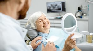 Older Adult receives Dental Care
